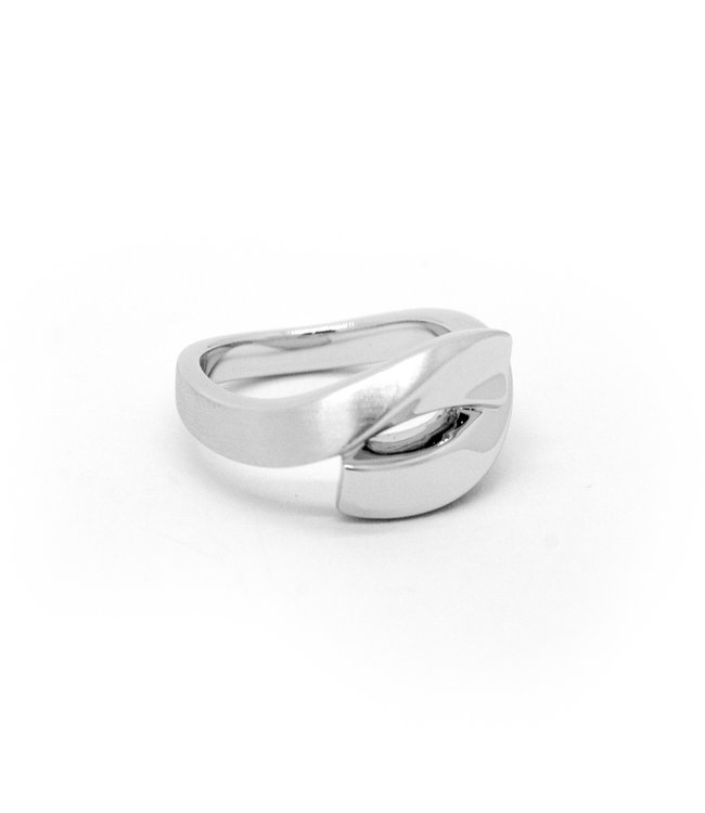 Breuning Zilv. Ring rhod. Size 56