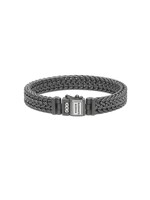 Buddha to Buddha Julius Armband Schwarz Rhodium Silber