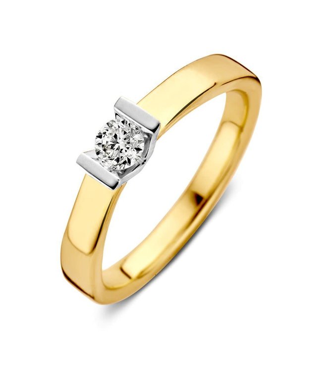 huren mogelijkheid spel Excellent Jewelry Ring bicolor briljant RG416837 - Juwelier de Vaal