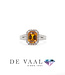 Bloch & Co White gold sapphire ring orange