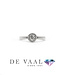 Bloch & Co Witgouden Flower solitair aanschuif ring 18krt.