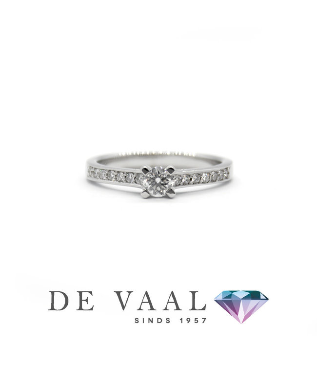 Bloch & Co White gold solitary ring 18k. model 26