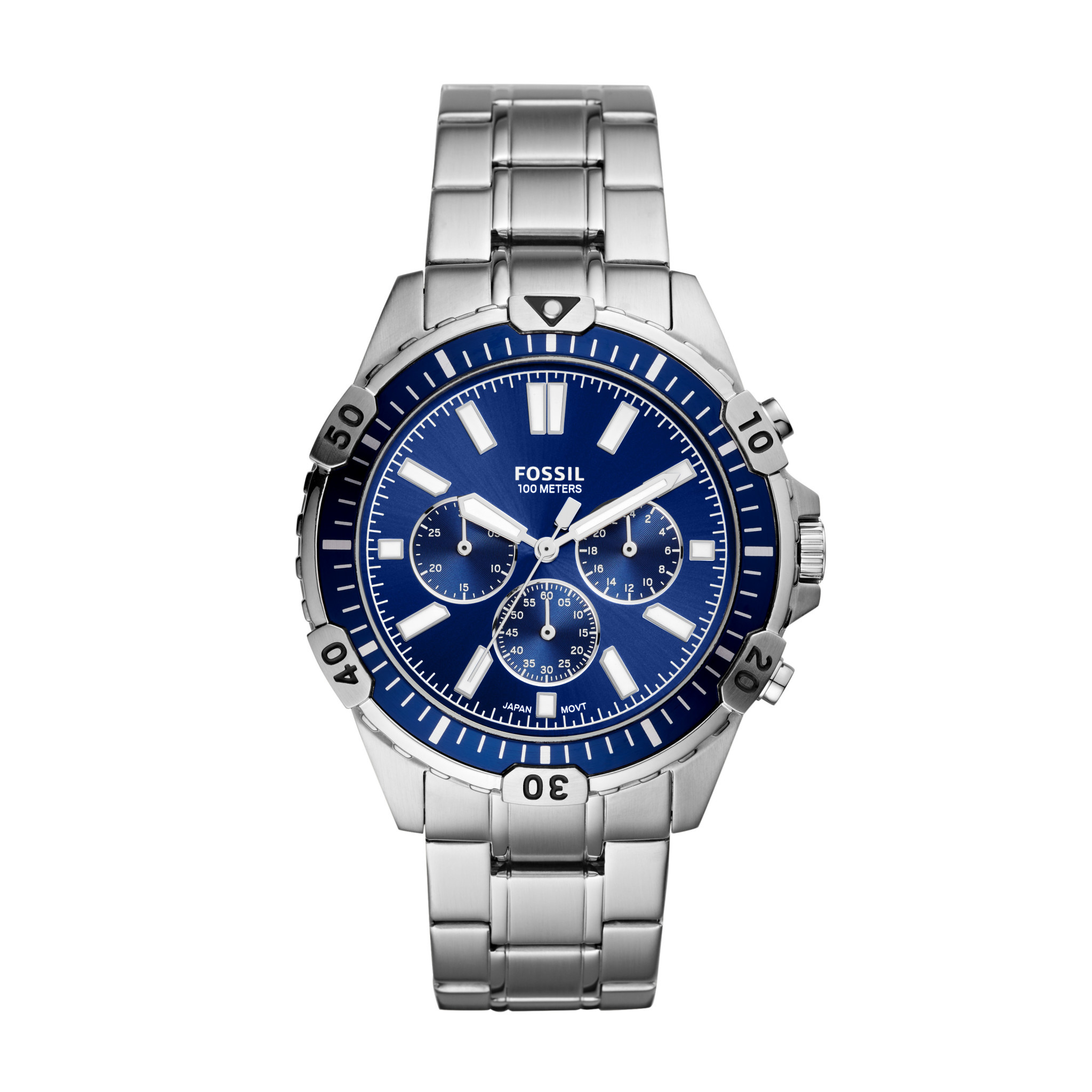 fossil horloge dames blauw