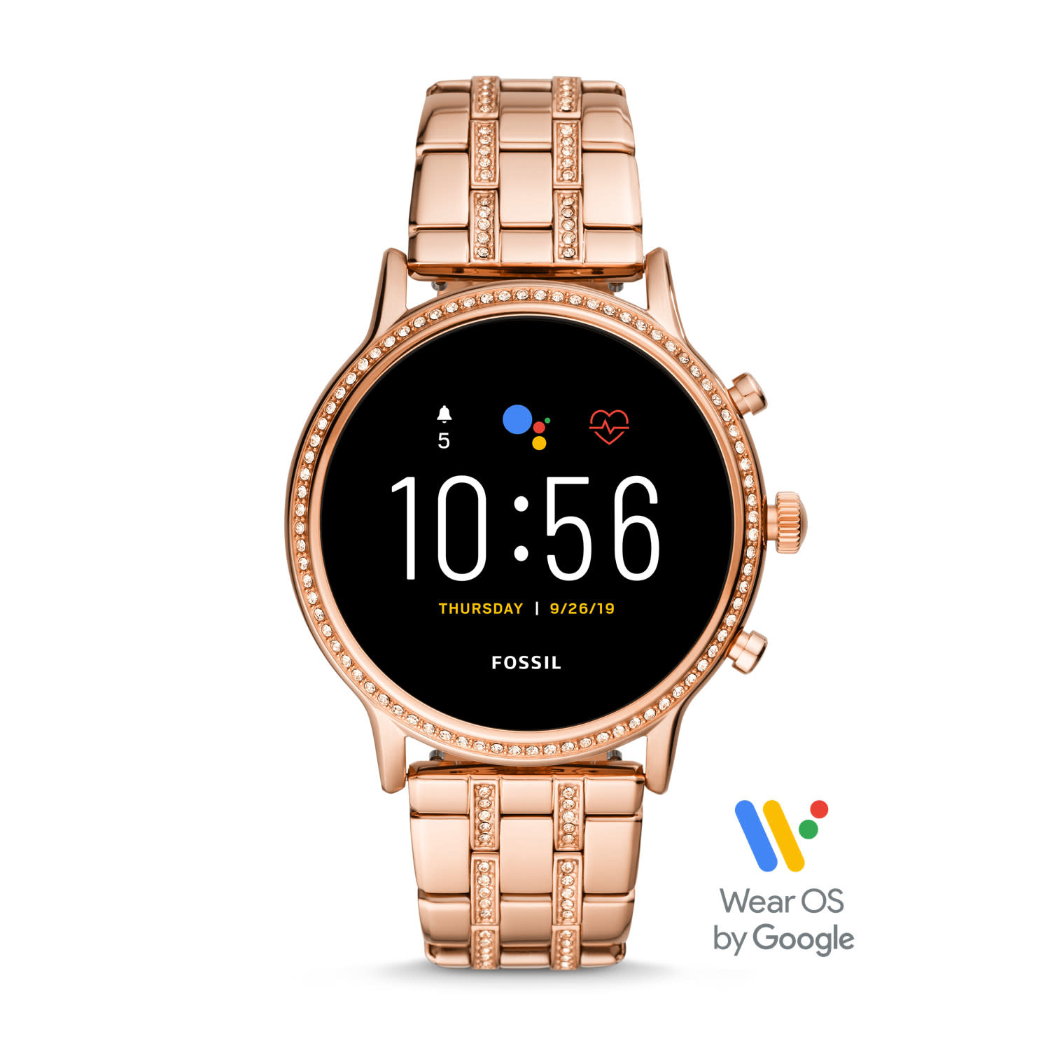Fossil Gen 5 Smartwatch - Julianna Hr Rose Gold-Tone Stainless Steel - Juwelier de Vaal -Bergambacht