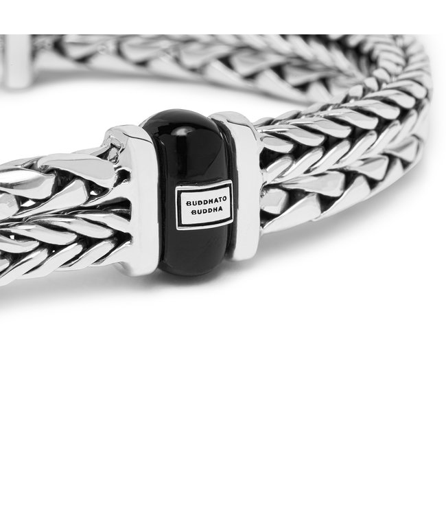 Buddha to Buddha Buddha to Buddha Barbara/George Onyx Armband Zilver