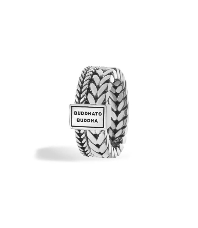Buddha to Buddha Exclusieve Barbara Double Ring Zilver 8,3 mm van 925 Sterling Zilver – Gratis Gravure