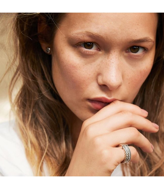 Buddha to Buddha Barbara Double Ring Zilver
