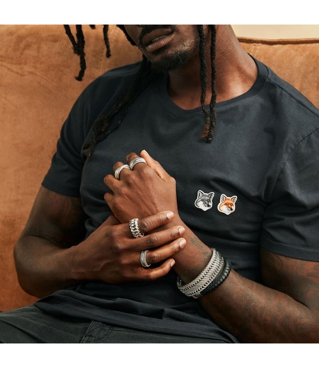 Buddha to Buddha Exclusieve Chain Texture Ring van 925 Sterling Zilver – Gratis Gravure