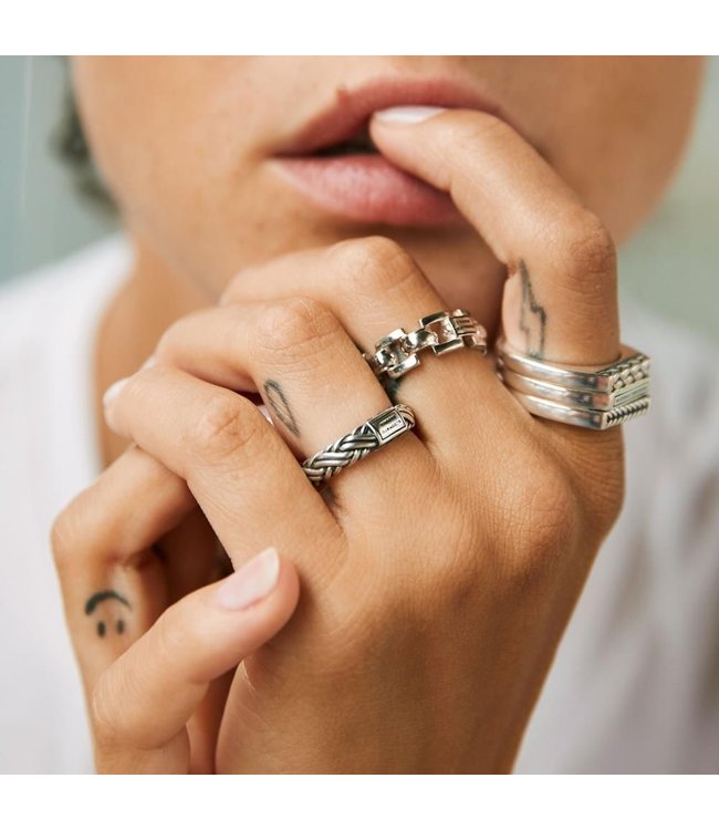 Buddha to Buddha Exclusieve Batul Mini Ring van 925 Sterling Zilver – Gratis Gravure