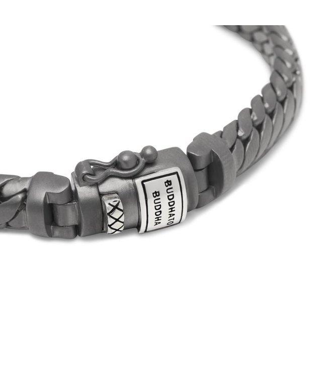 Buddha to Buddha Ben XS Armband Schwarz Rhodium Silber