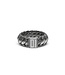 Ring Ben Small Zwart Rhodium Zilver