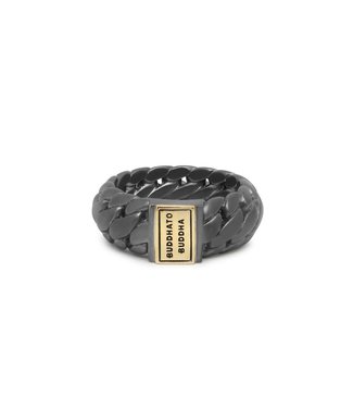 Buddha to Buddha Ben Small Ring Schwarz Rhodium Gold