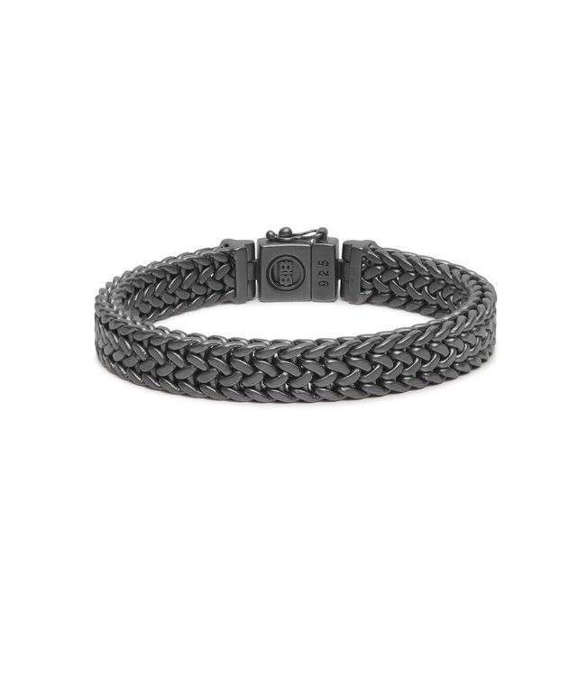 Buddha to Buddha Buddha to Buddha Julius Armband Schwarz Rhodium Silber