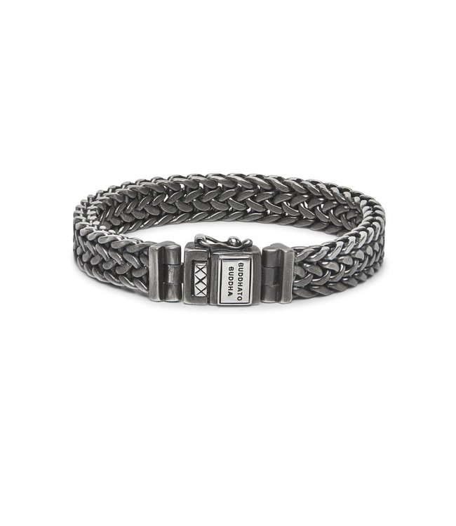 Buddha to Buddha Buddha to Buddha Julius Armband Schwarz Rhodium Silber