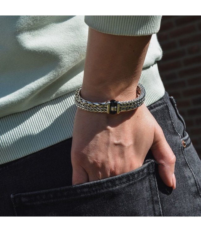 Buddha to Buddha Exclusive Bracelet Barbara & George Onyx 925 Sterling Silver – Free Engraving