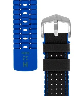 Hirsch Uhrenarmband Robby Kalfsleer + Premium Rubber 24 mm