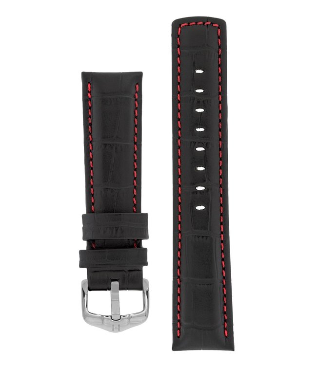 Watchband Grand Duke, 100 m Water-Resistant, Alligator embossed calf leather 18 mm