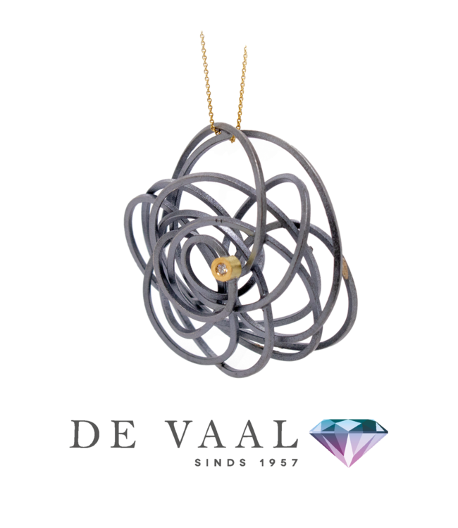 Arior Barcelona Caos silver & Gold 1 brilliants pendant