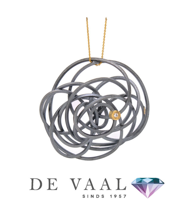 Arior Barcelona Caos silver & Gold 1 brilliants pendant