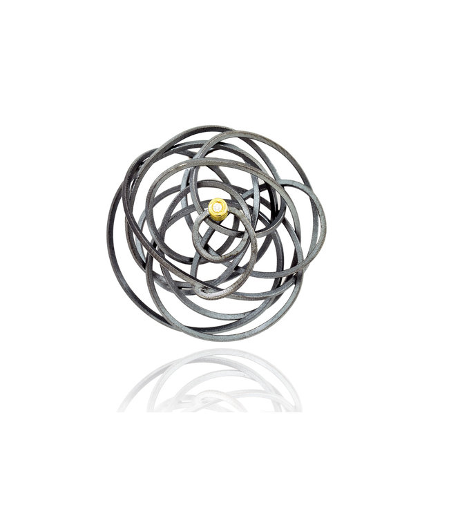 Arior Barcelona Caos silver & Gold 1 brilliants pendant