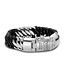 Buddha to Buddha Ben Mix Silver/Leather Bracelet Black