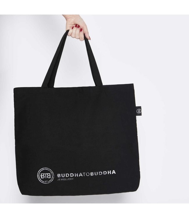 Buddha to Buddha Exklusives Luxe Canvas Tote Bag aus 925er Sterlingsilber – Gratis Gravur