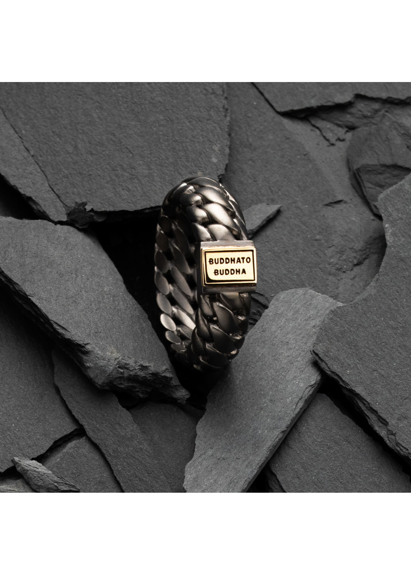 Buddha to Buddha Buddha to Buddha Ben XS Armband Schwarz Rhodium Gold