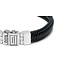 Buddha to Buddha Exklusives Armband Edwin Small Leer Zwart aus 925er Sterlingsilber – Gratis Gravur
