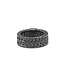 Ring Julius Zwart Rhodium Zilver