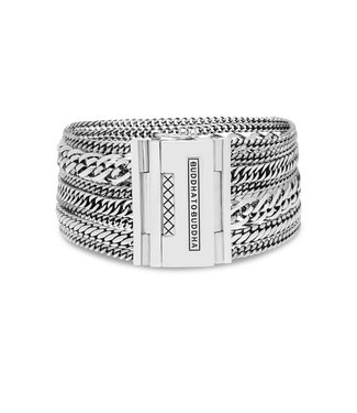 Buddha to Buddha Multi Schakel Nathalie Armband Zilver