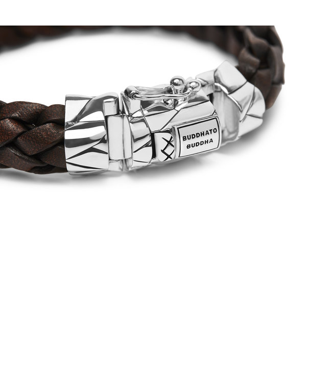 Buddha to Buddha Buddha to Buddha Mangky Leer Armband Bruin