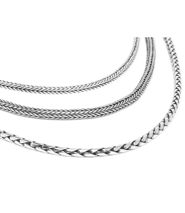 Buddha to Buddha Exklusives Collier Triple Mini 56cm aus 925er Sterlingsilber – Gratis Gravur