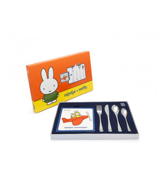 Zilverstad Children's cutlery miffy vehicles with reading book and free engraving