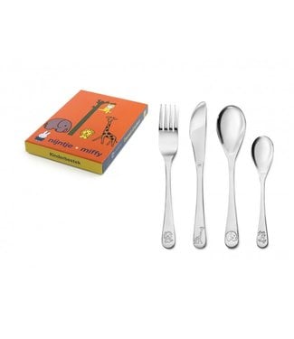 Zilverstad Children cutlery Miffy Zoo - 4 pieces - stainless steel - free engraving