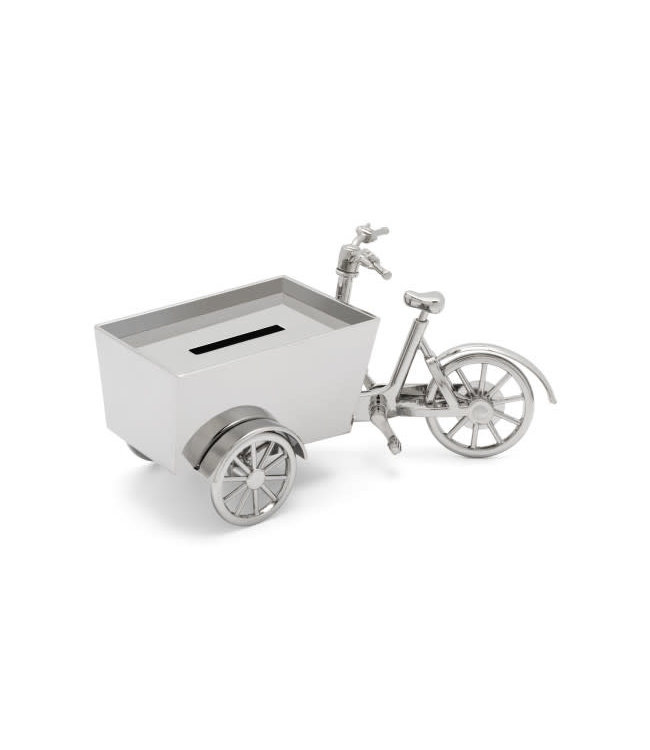 Zilverstad Spardose Bakfiets - Farbe Silber - Kostenlose Gravur