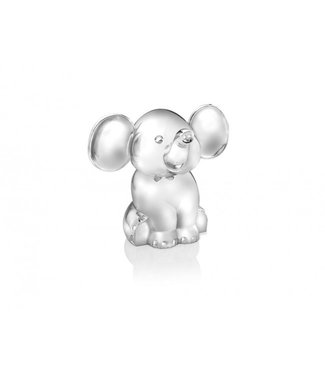 Zilverstad Spaarpot Zittende Olifant zilver kleur - Een prachtig cadeau. Dit product is inclusief "gratis Gravure".