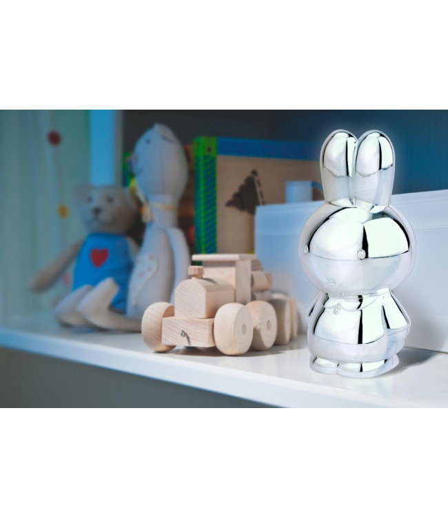 Zilverstad Sparschwein Miffy Silberfarbe 15cm