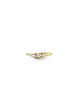 Annamaria Cammilli Dune stacking Ring, 18Kt 3 Diamant(en) ct. 0.15