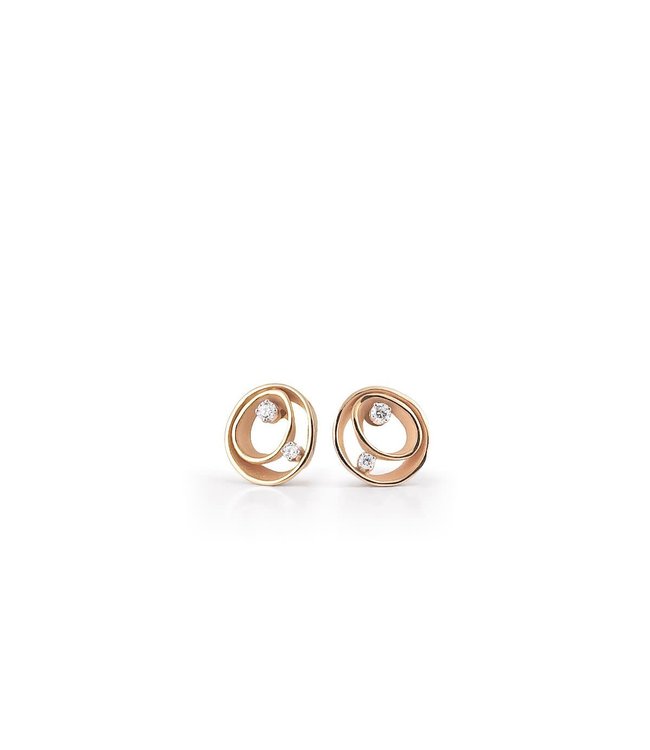Dune Collection Earrings, 18Kt 2 Dia ct. 0.18