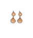 Annamaria Cammilli Goccia Collection Earrings, 18Kt Dia ct. 0.48 Orange Apricot Gold With Diamonds