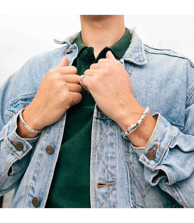 Armband George Texture Zilver