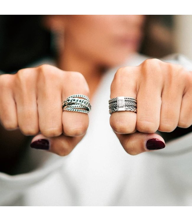 Buddha to Buddha Triple Mini Ring Silver