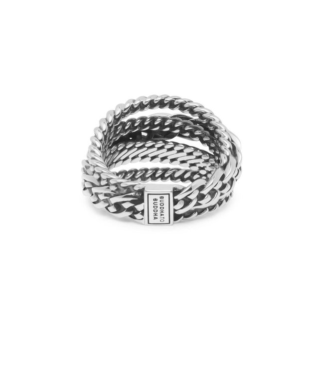 Buddha to Buddha Exclusive Multi Chain Nathalie Ring Silver 925 Sterling Silver – Free Engraving