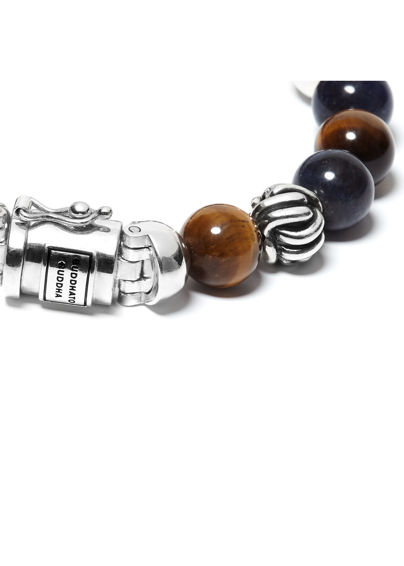 Buddha to Buddha Buddha to Buddha Armband Spirit Bead Mix Sodaliet Tijgeroog
