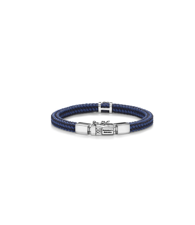 Buddha to Buddha Exclusive Denise Cord Bracelet Mix Blauw 925 Sterling Silver – Free Engraving