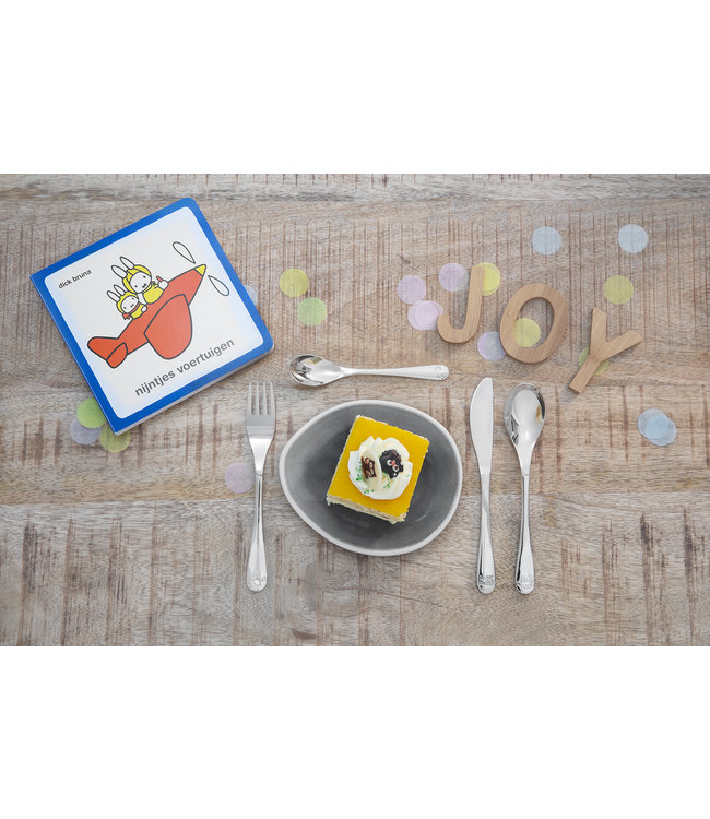 Zilverstad Children's cutlery miffy vehicles with reading book and free engraving
