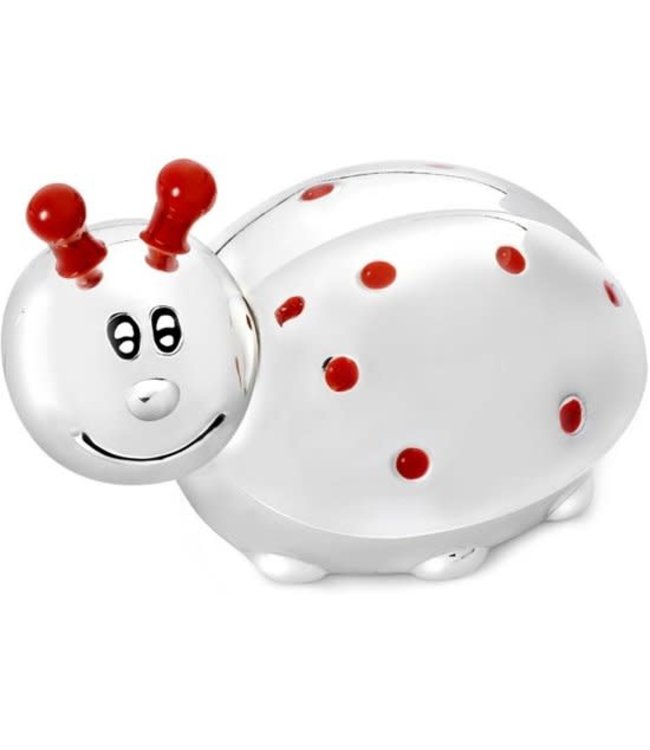 Zilverstad Zilverstad - Tandendoosje Lieveheersbeest zilver kleur- Gratis te graveren