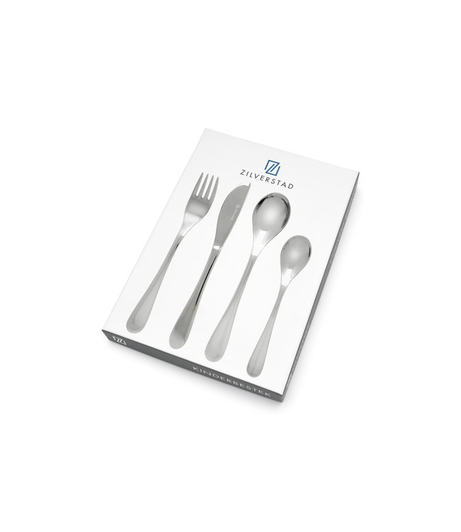 Zilverstad Zilverstad - Kinderbestek 4-delig Glad- Gratis te graveren