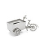 Zilverstad Moneybox Bakfiets - Silver colour - Free engraving