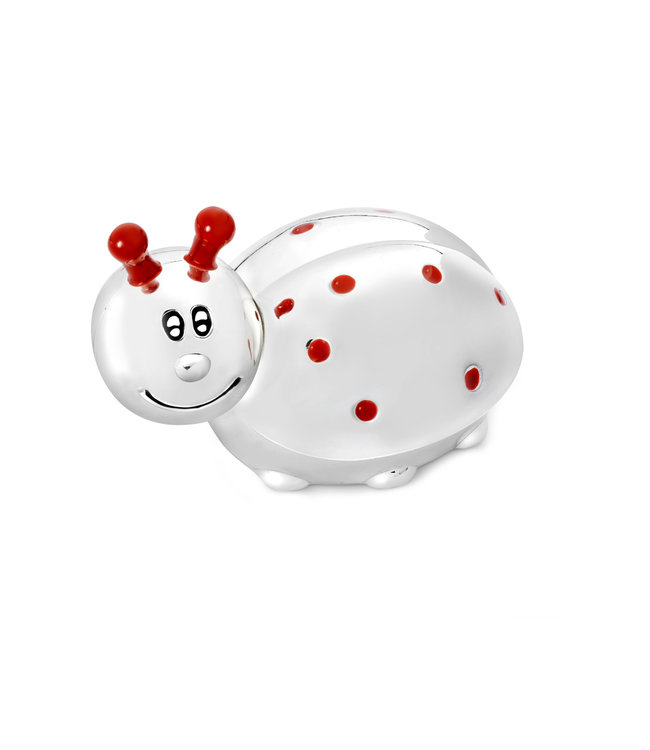 Zilverstad Zilverstad - Tandendoosje Lieveheersbeest zilver kleur- Gratis te graveren